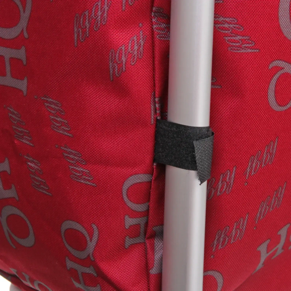 Тележка хозяйственная с сумкой (100*40*35см, колеса 21см,грузоподъемность до50 кг) HQ красная