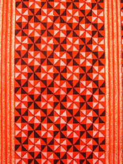 260 ОПТ Кружево эластичное 19,5 см, Италия, красный/черный