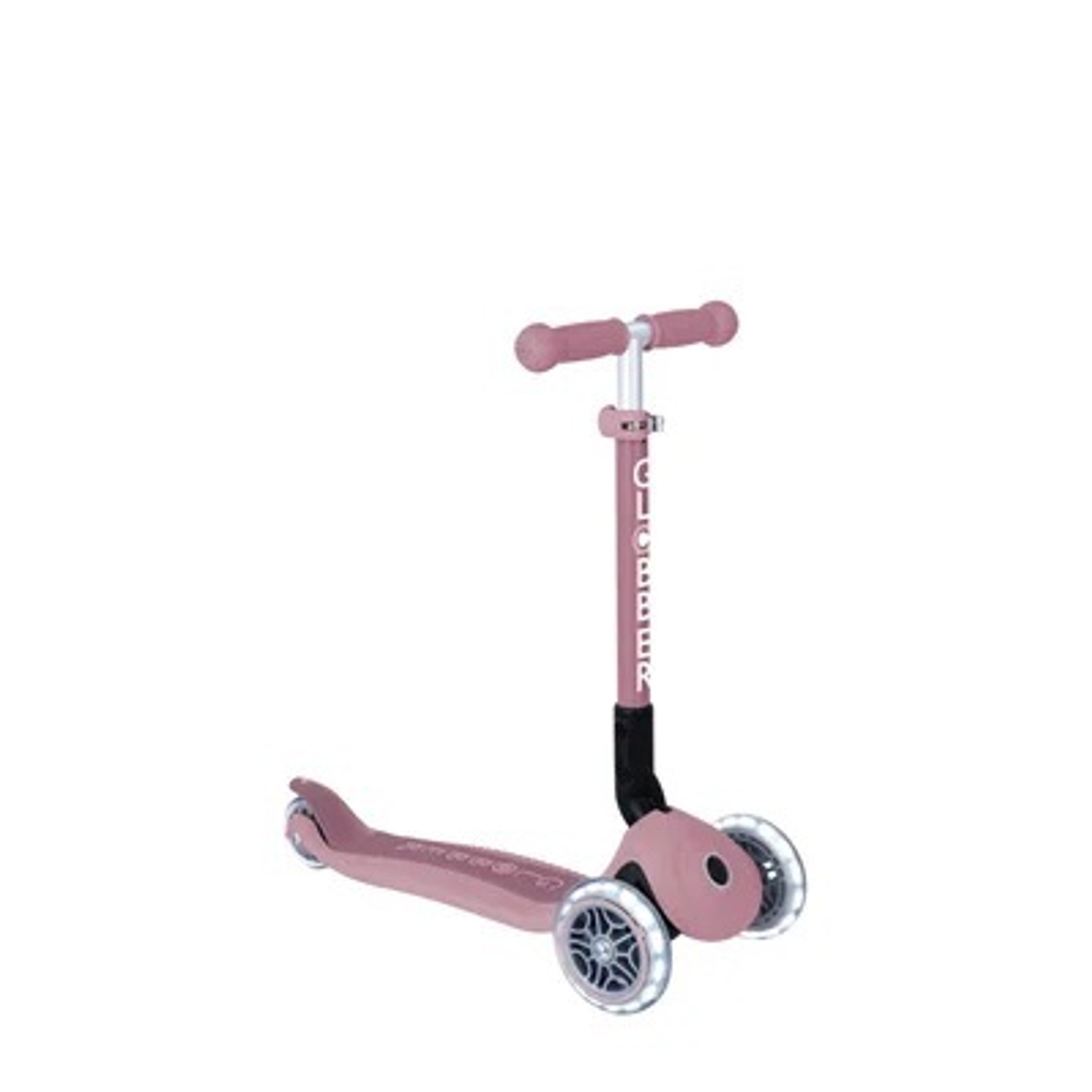 Самокат Globber Junior Foldable Lights Ecologic розовый