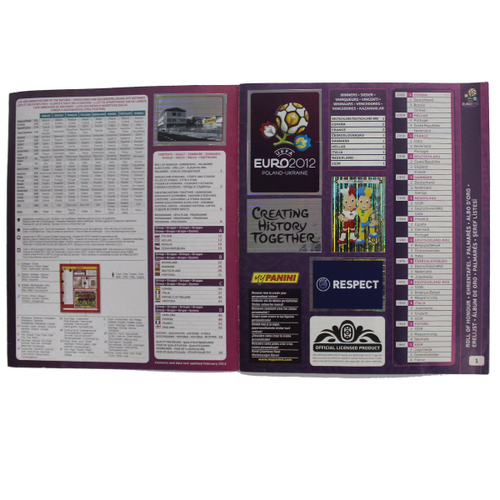 Полностью заполненный альбом наклеек. PANINI Чемпионат Европы 2012. Футбол
