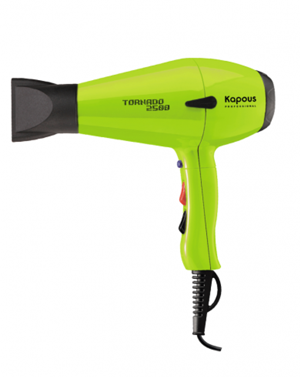 *Kapous Professional Фен для укладки волос Tornado 2500, профессиональный, Салатовый