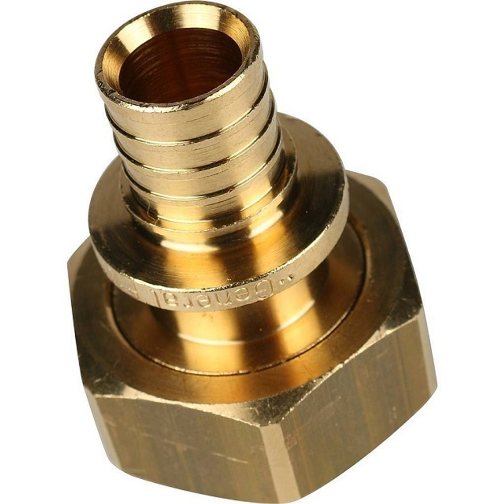 STOUT Переходник с накидной гайкой 16x3/4" (евроконус) аксиальный для труб из сшитого полиэтилена