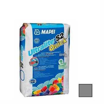 Клей для плитки Mapei Ultralite S2 Quick серый 15 кг