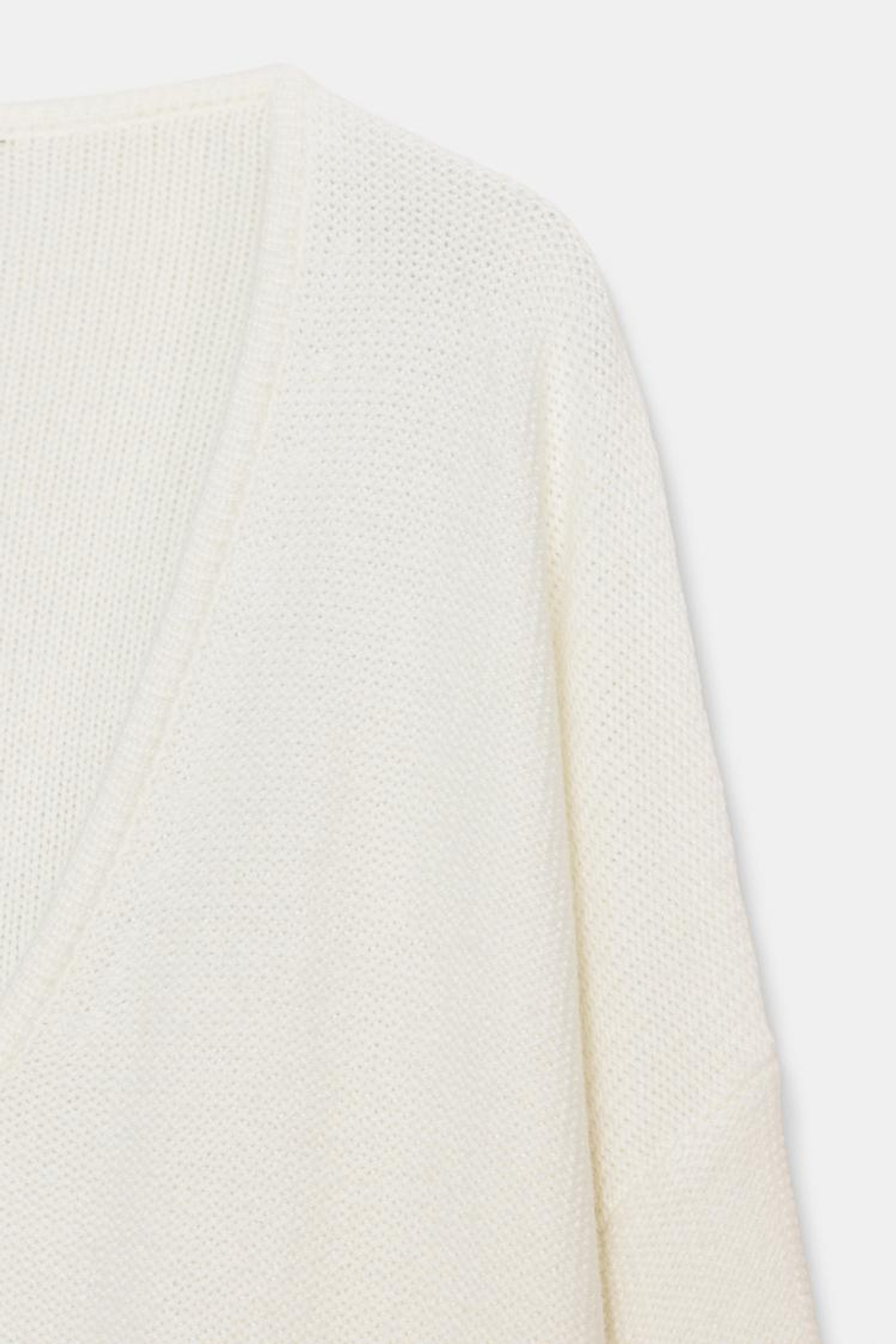 ZARA СВИТЕР С КРУГЛЫМ ВЫРЕЗОМ, ЭКРЮ