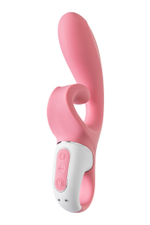 Нереалистичный вибратор Satisfyer Hug me Connect App, силикон, розовый, 20,5 см