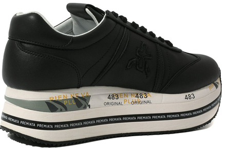 Premiata Beth черные кожаные