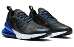 Nike Air Max 270 sports comfort fabric non-slip wear-resistant low-top air cushion casual running shoes men's black, red and blue