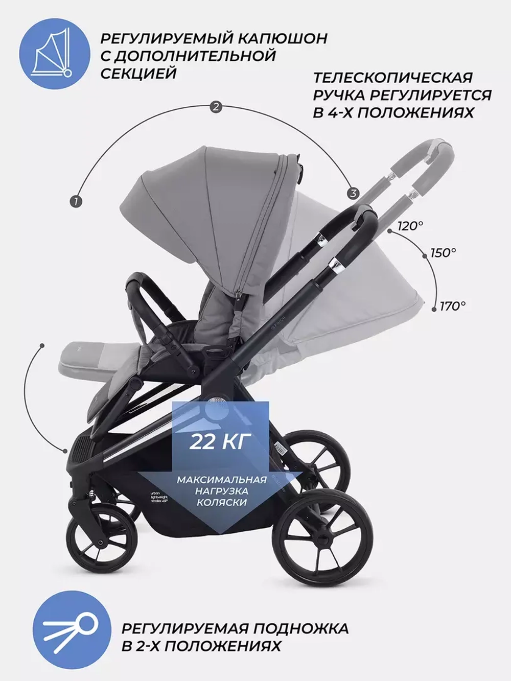 Коляска детская MOWBaby "FINCH" MB105