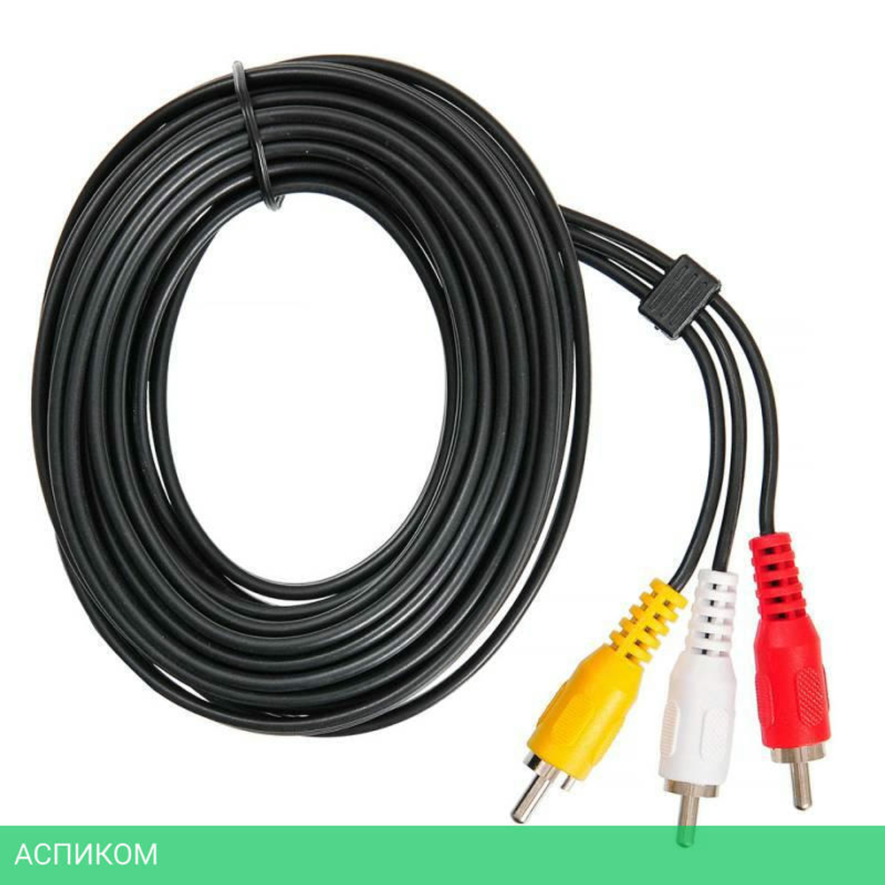 Кабель Buro BAAC027-5 3хRCA (m-m)5.0м черный
