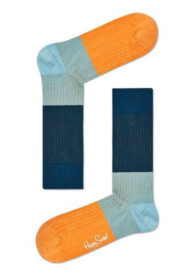 Яркие носки унисекс Block Rib Sock (Размер: 29) (Цвет: синий с красным)