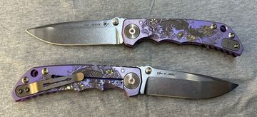 Нож Spartan Blades Harsey KOI, сталь S45VN, рукоять - фиолетовый титан