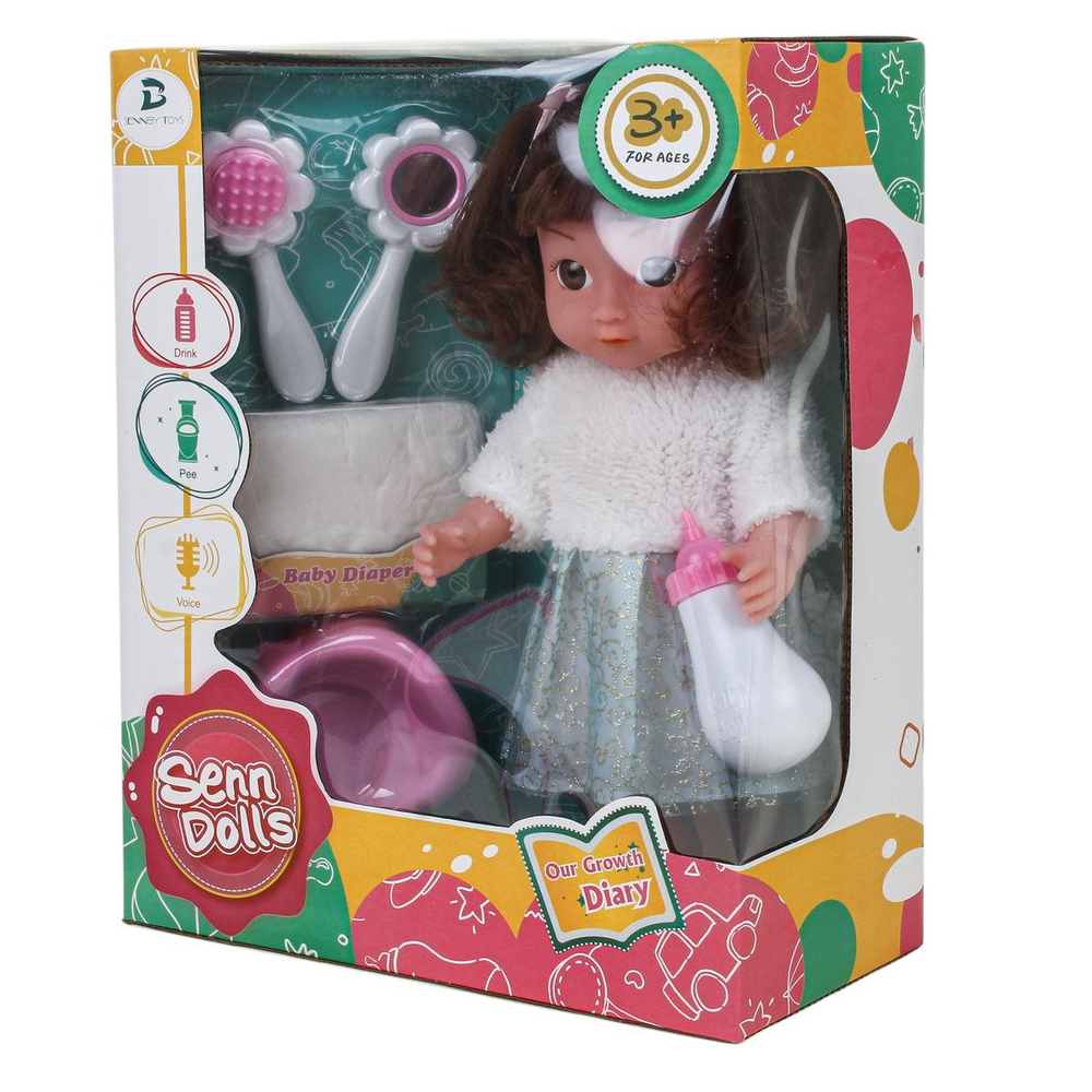 Пупс функциональный с аксесс., коробка SNB126J