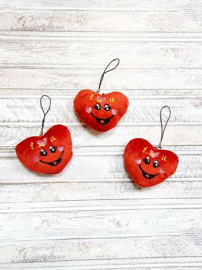 Сердечки мягкие 7 см, 3 шт