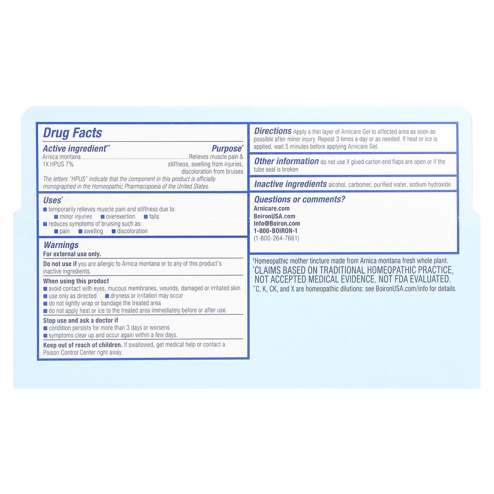 Boiron, Arnicare, обезболивающий гель, без отдушки, 75 г (2,6 унции)