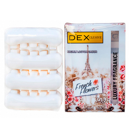 DEX CLUSIVE мыло (контейнер) LUXURY FRAGRANCE "FRENCH FLOVERS" 100гр*4