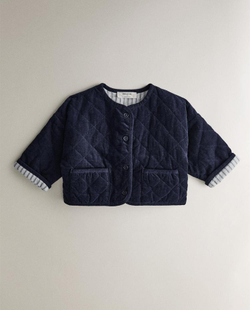 ZARA HOME ДЕТСКАЯ КУРТКА ИЗ ВЕЛЬВЕТА, СИНИЙ