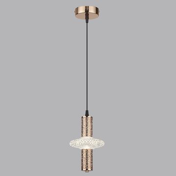 Светодиодный подвесной светильник 6W 4000К 8009/6L золото/прозрачный Cristie Lumion