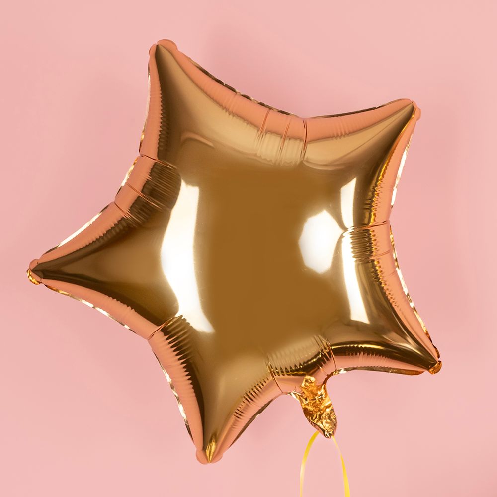 Шар (18''/46 см) Звезда, Античное золото, 1 шт.