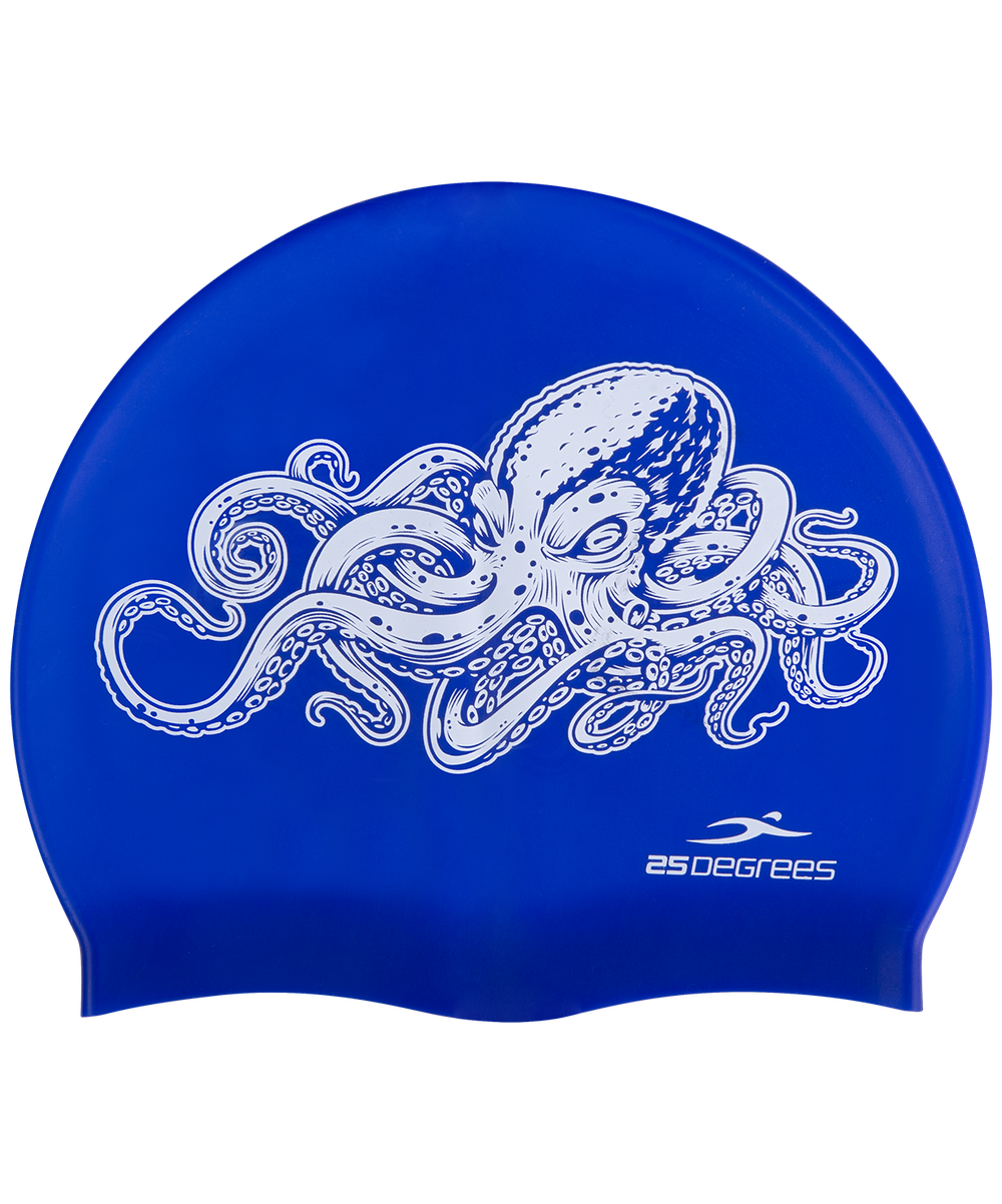 Шапочка для плавания Octopus Navy, силикон, детский