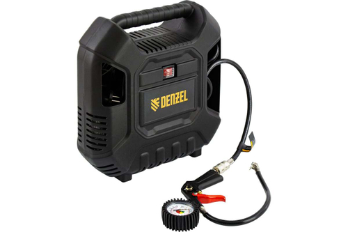 Воздушный компрессор Denzel DL1100 1,1 кВт, 180 л/мин, с набором аксессуаров 58005