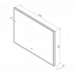 Зеркало с подсветкой "Sorrento 1200x700" AM-Sor-1200-700-DS-F