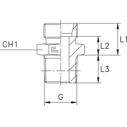 Штуцер FC DL10 BSPT 3/8" (корпус)