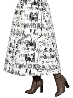 Зимняя стеганая юбка-трапеция Руна