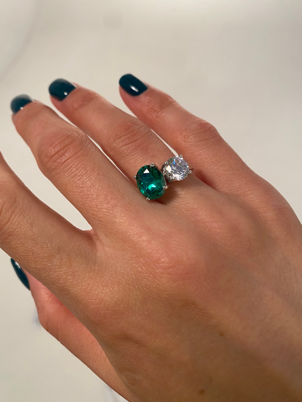 Кольцо Duo Green