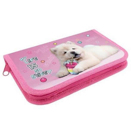 Пенал 1 отделение 212*135 Оникс Sweet dog, откидная планка, ламинат