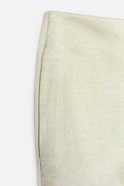 ZARA БРЮКИ ПРЯМОГО КРОЯ ИЗ СМЕСОВОГО ЛЬНА — ZW COLLECTION, КАМЕННО-СЕРЫЙ