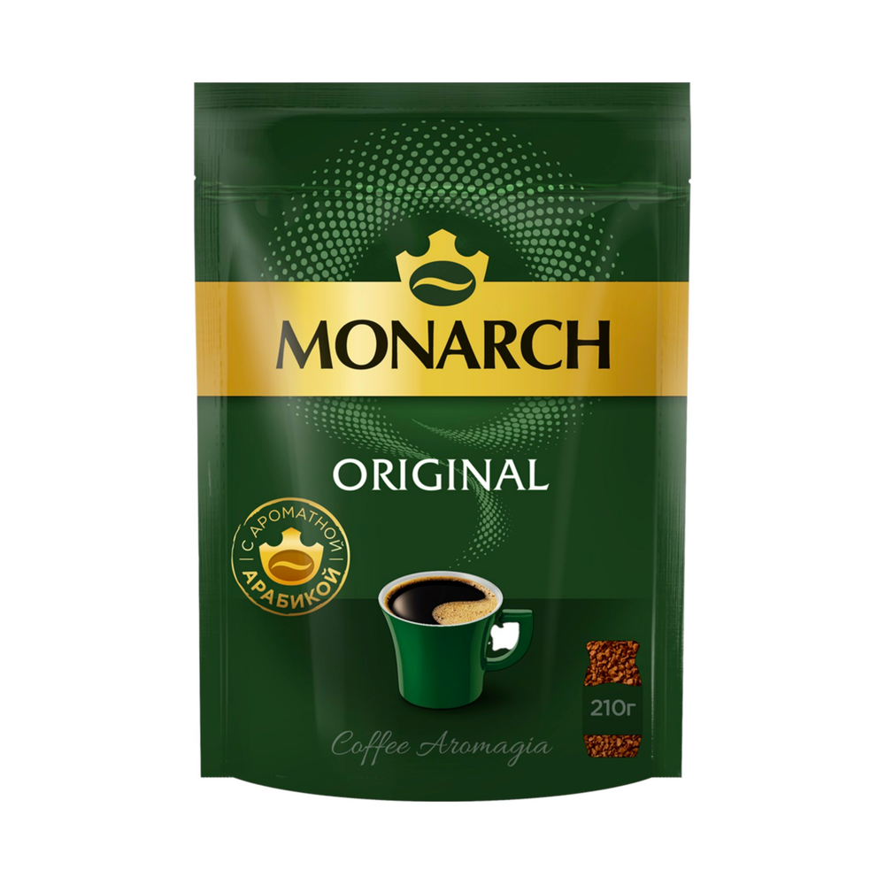 Кофе растворимый Jacobs Monarch, 210 г, пакет