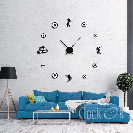 Настенные 3D часы Hip-Hop