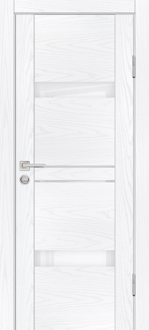 Дверь PSM-12 / Цвет Дуб скай белый / белоснежный лакобель / Двери PROFILO PORTE