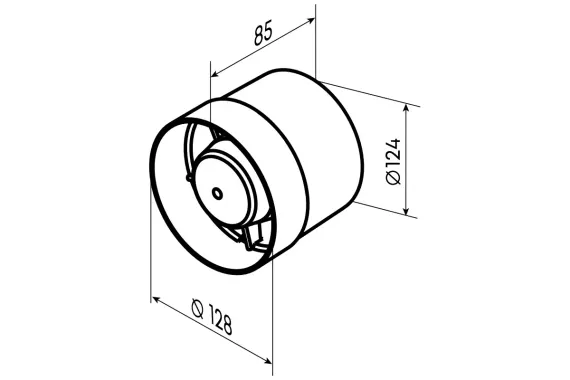 Вентилятор канальный Zernberg Topaz 125 37640
