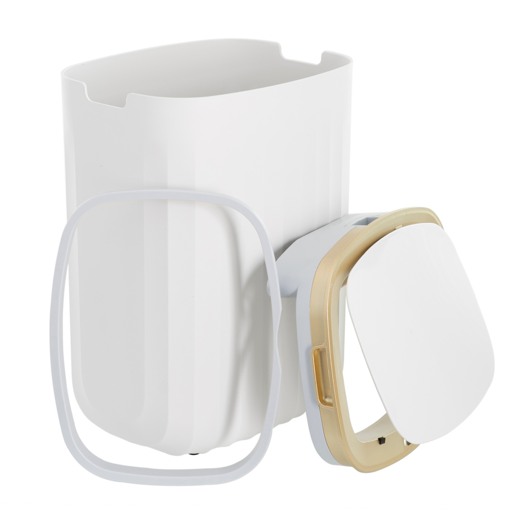 Ведро для мусора сенсорное, квадрат, Foodatlas JAH-5811, 10 л (белый)