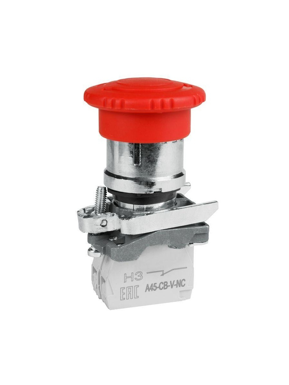 Кнопка аварийного останова OptiSignal D22 C4-ESTR-11 металл 1НО+1НЗ возврат поворотом XB4BS8445 КЭАЗ 332179