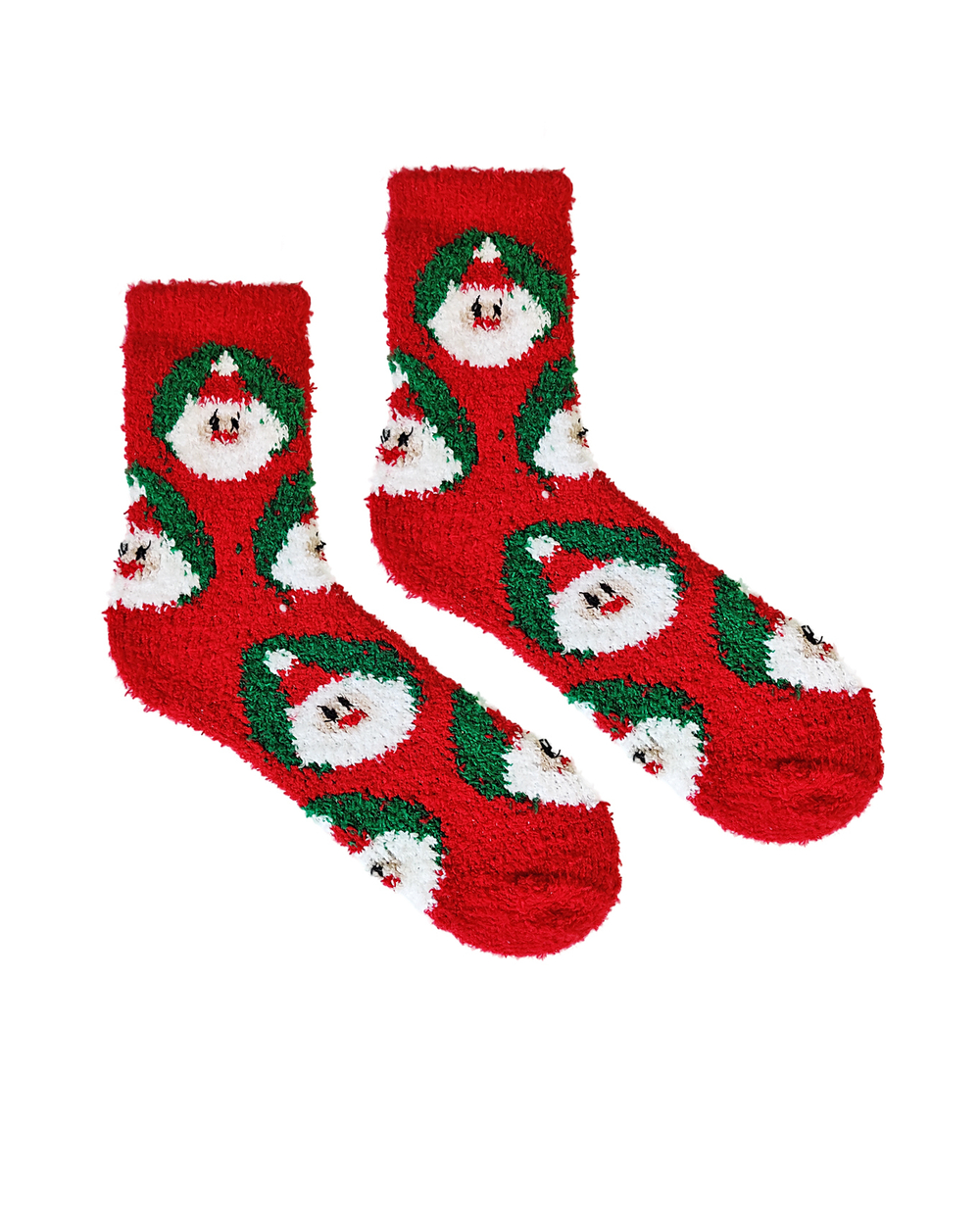 Носки НГ махровые р.35-40 "Christmas 2" Санта в кружке