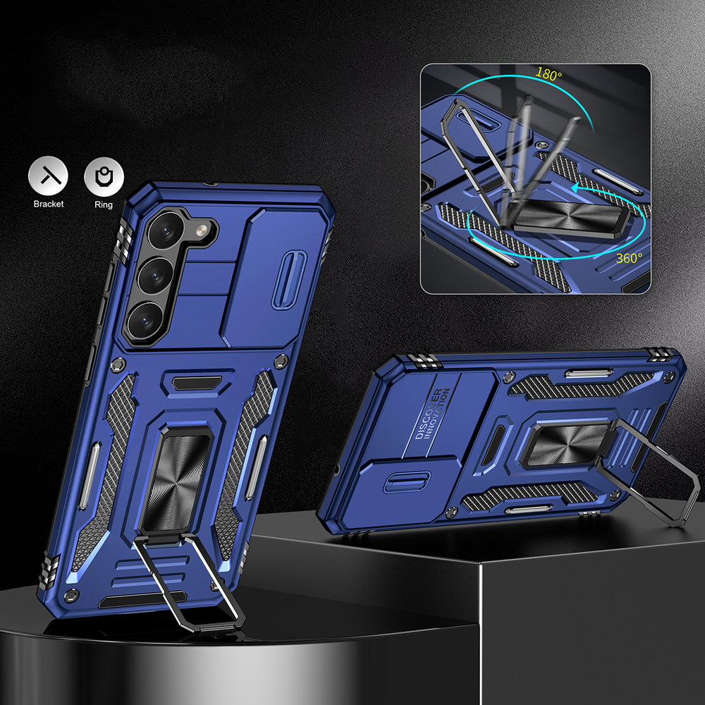 Чехол Safe Case с кольцом и защитой камеры для Samsung Galaxy S25+