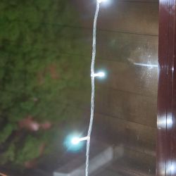 ULD-S2500-225-STК WHITE IP20 Гирлянда светодиодная. 25м. Соединяемая. 225 светодиодов. Белый свет. Провод прозрачный. ТМ Uniel