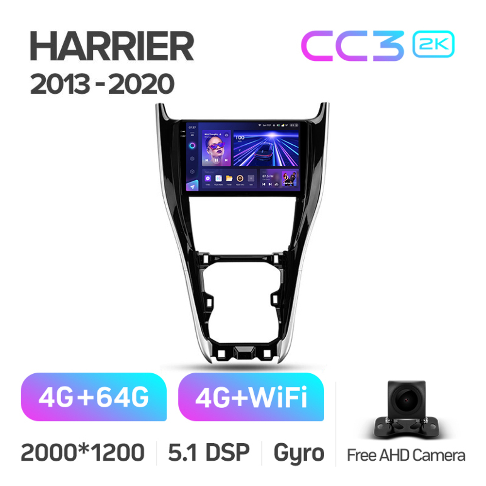 Teyes CC3 2K 10,2"для Toyota Harrier 2013-2020