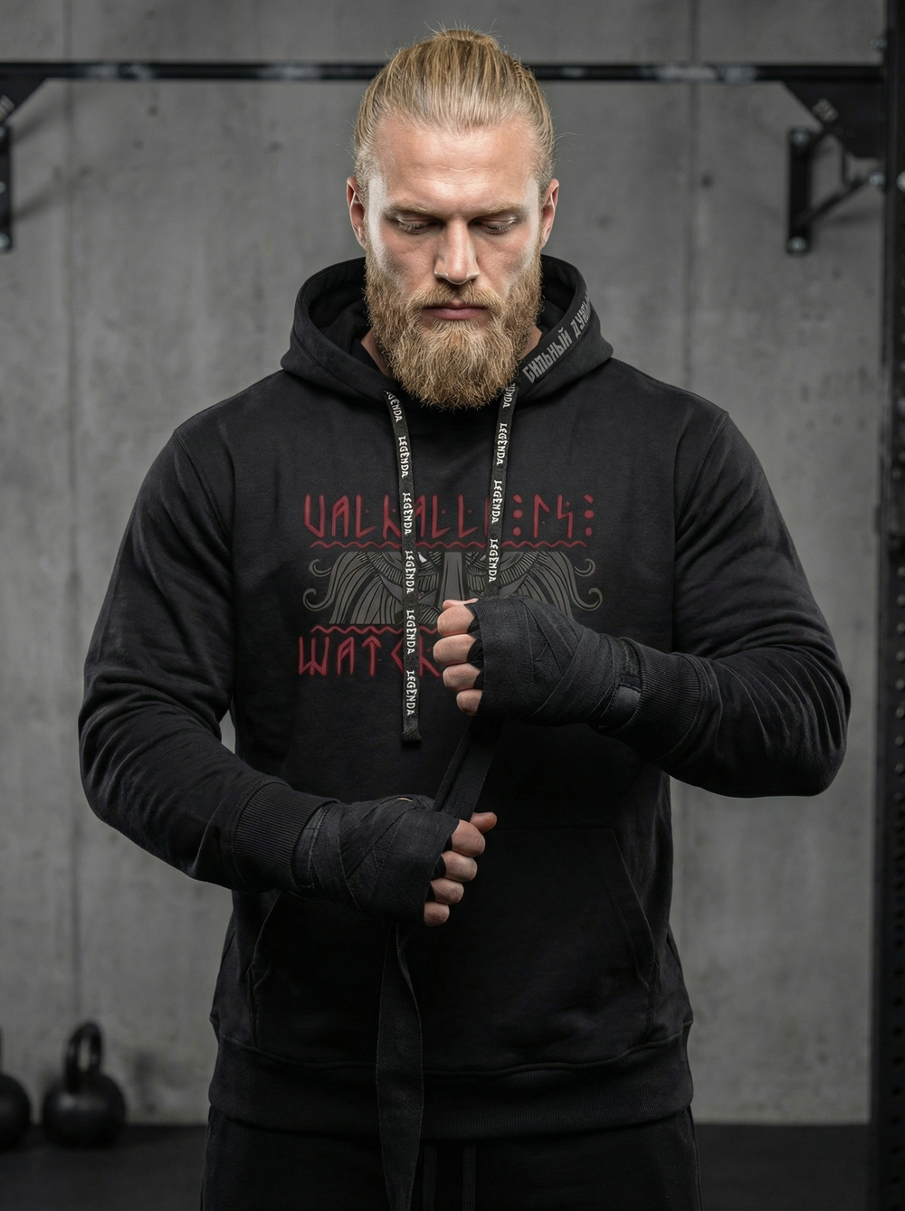 Толстовка с капюшоном и карманом кенгуру мужская LEGENDA Вальхалла