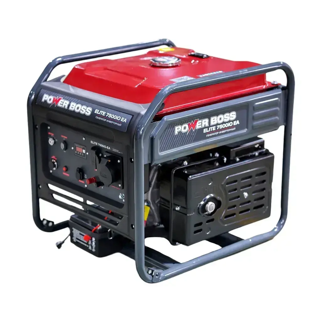 Генератор Инверторный Power Boss ELITE 7500iO-EA 7.5 кВт 460 см3, 25 л, электростарт AVR коннектор автоматики, розетки 1х230 В/16 А и 1х230 В/32 А выход постоянного тока USB 5В, силовые клеммы, 102005