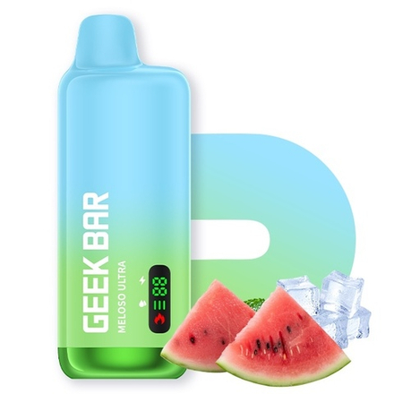 Geek bar Meloso Ultra Watermelon ice (Арбуз-лёд) 10000 затяжек 20мг Hard (2% Hard)