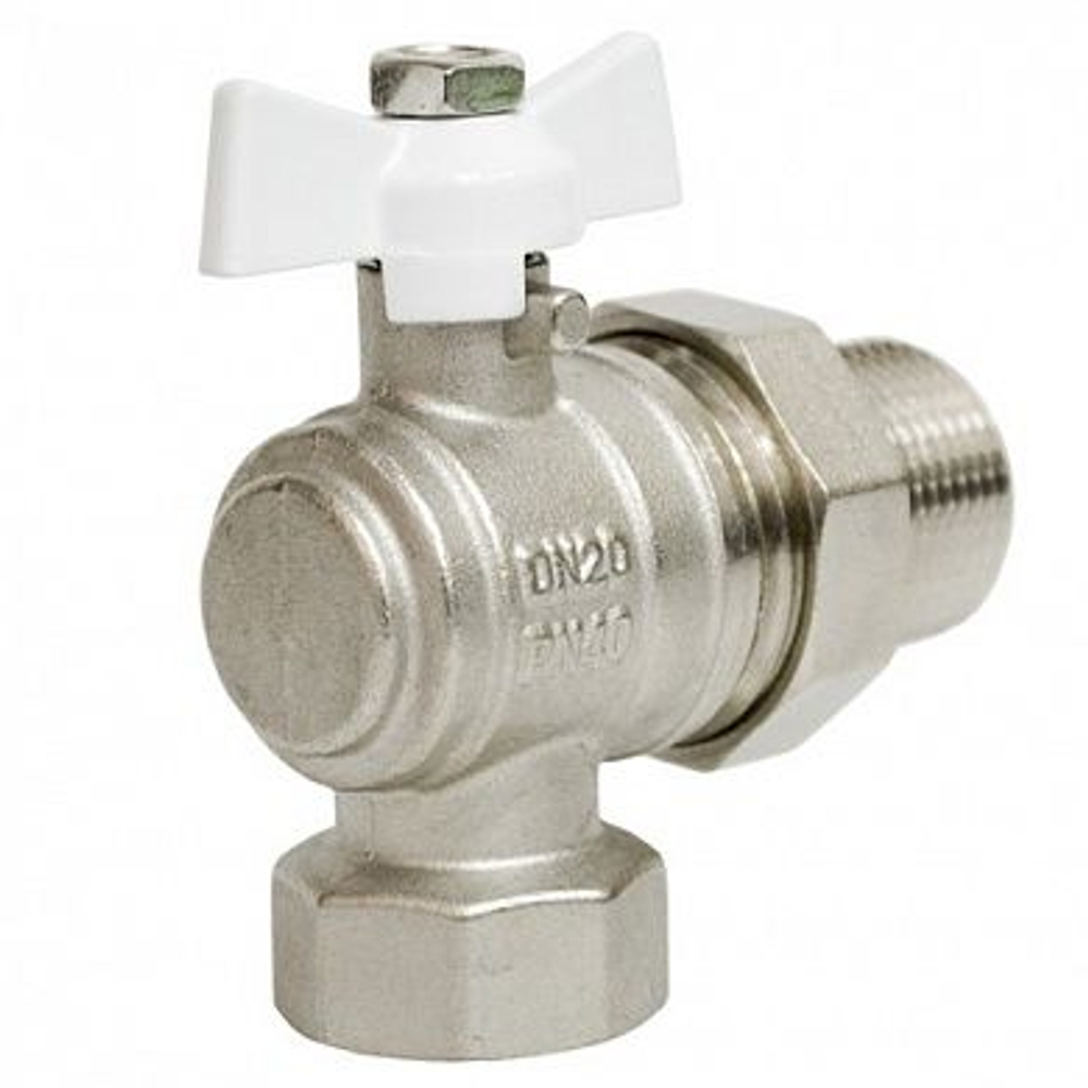 Кран шаровой (американка) 3/4" ВН угловой STI