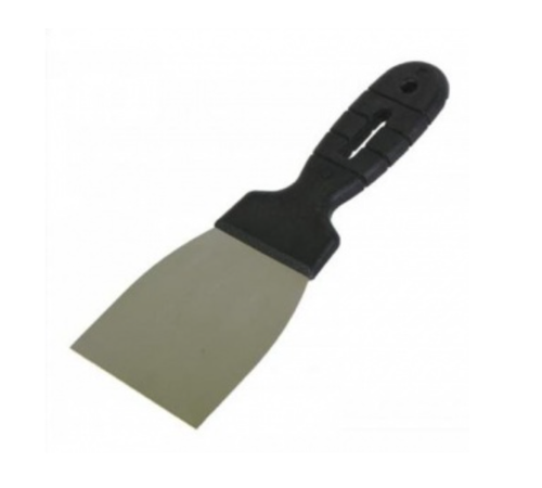 Шпатель с черной ручкой нерж.сталь 100мм(40шт/уп)