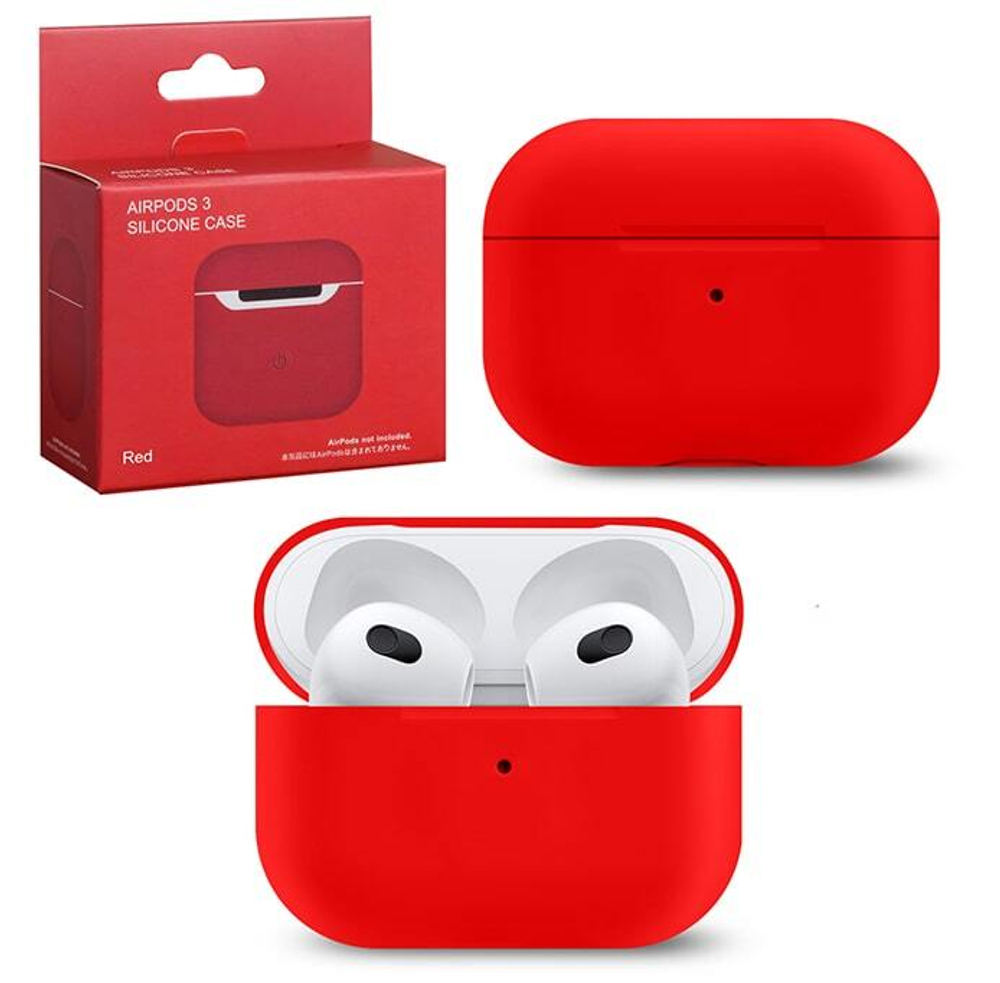 Чехол для Apods 3 Silicone Red
