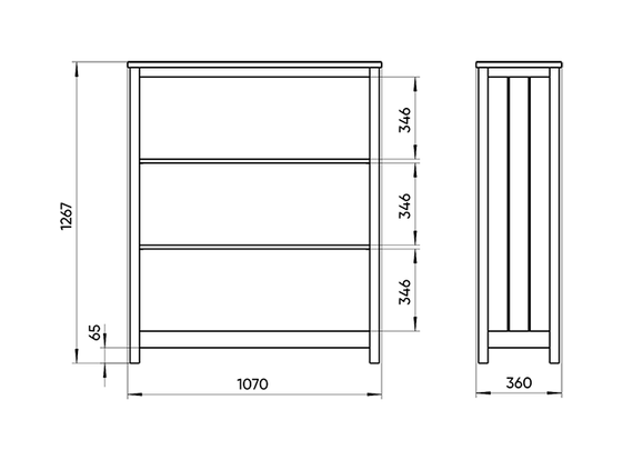 Стеллаж Wood размер М (белый)
