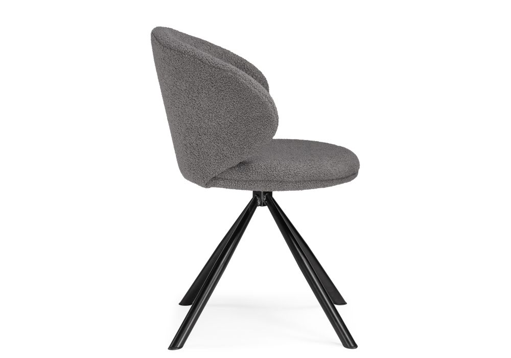 Стул на металлокаркасе Solomon крутящийся gray / black