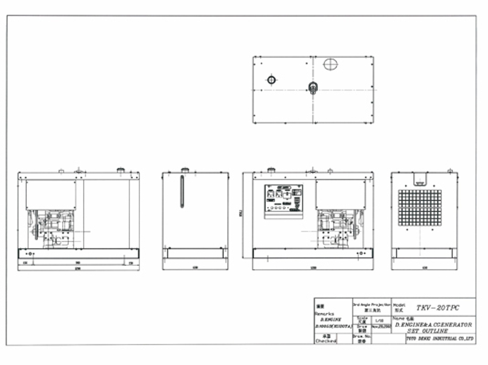 Дизельный генератор TOYO TKV 20 TPC