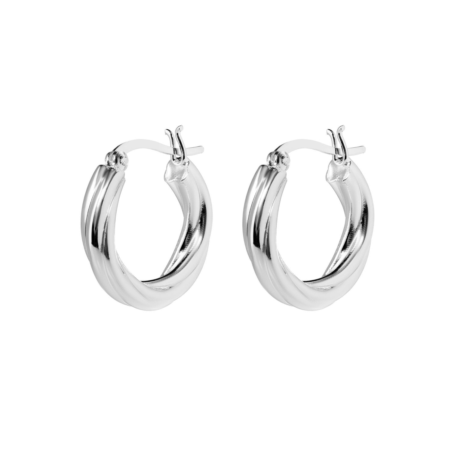 Серьги Silver Thin Twisted Earrings